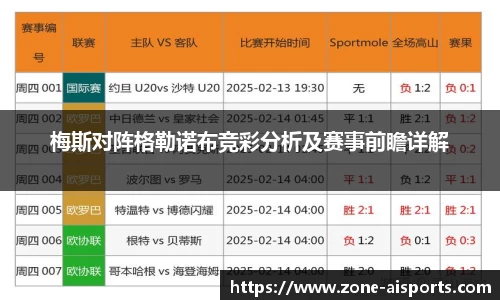 梅斯对阵格勒诺布竞彩分析及赛事前瞻详解